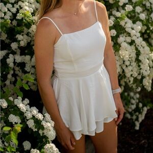 Elegant Lovely Day White Romper